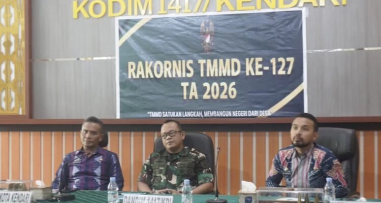 Pemkot Kendari Ikuti Rakornis TMMD ke-127 TA 2026 Bersama Kodim 1417