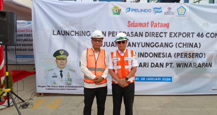 Sekda Koltim Hadiri Launching dan Pelepasan Direct Ekspor Feronikel Perdana ke Tiongkok