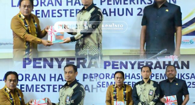 Pemkab Bombana Terima LHP Semester II Tahun 2025 dari BPK Sultra