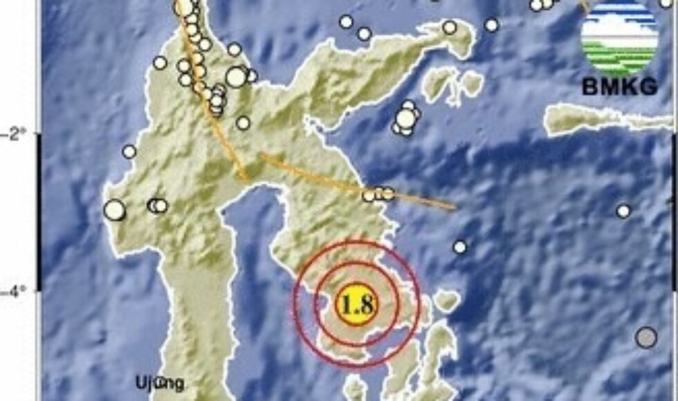 Gempa Dangkal Magnitudo 1.8 Guncang Kolaka Timur Malam Ini