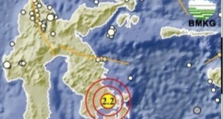 Gempa Magnitudo 2,2 Guncang Konawe Selatan, Pusat Getaran Berada di Darat