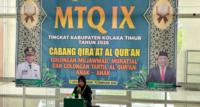 Ratusan Qari dan Hafidz Ramaikan MTQ IX Kolaka Timur 2026 di Tirawuta