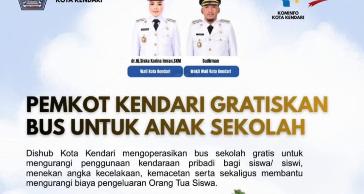 Ringankan Beban Orang Tua, Pemkot Kendari Luncurkan Layanan Bus Sekolah Gratis