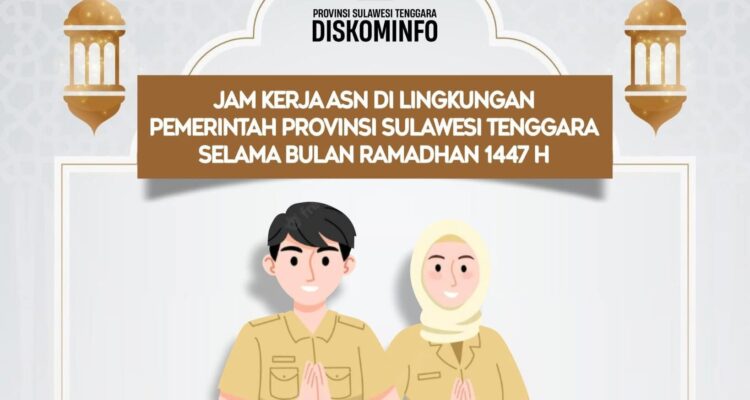 Pemprov Sultra Sesuaikan Jam Kerja ASN Selama Ramadan, Pelayanan Publik Dipastikan Tetap Optimal
