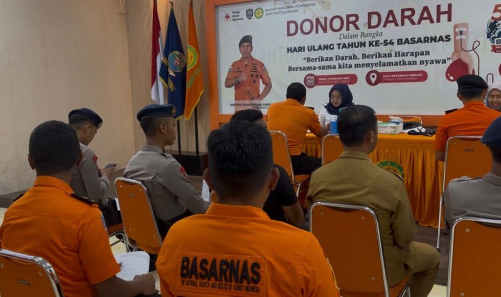 Peringati HUT ke-54, Basarnas Kendari Kumpulkan 98 Kantong Darah untuk Kemanusiaan